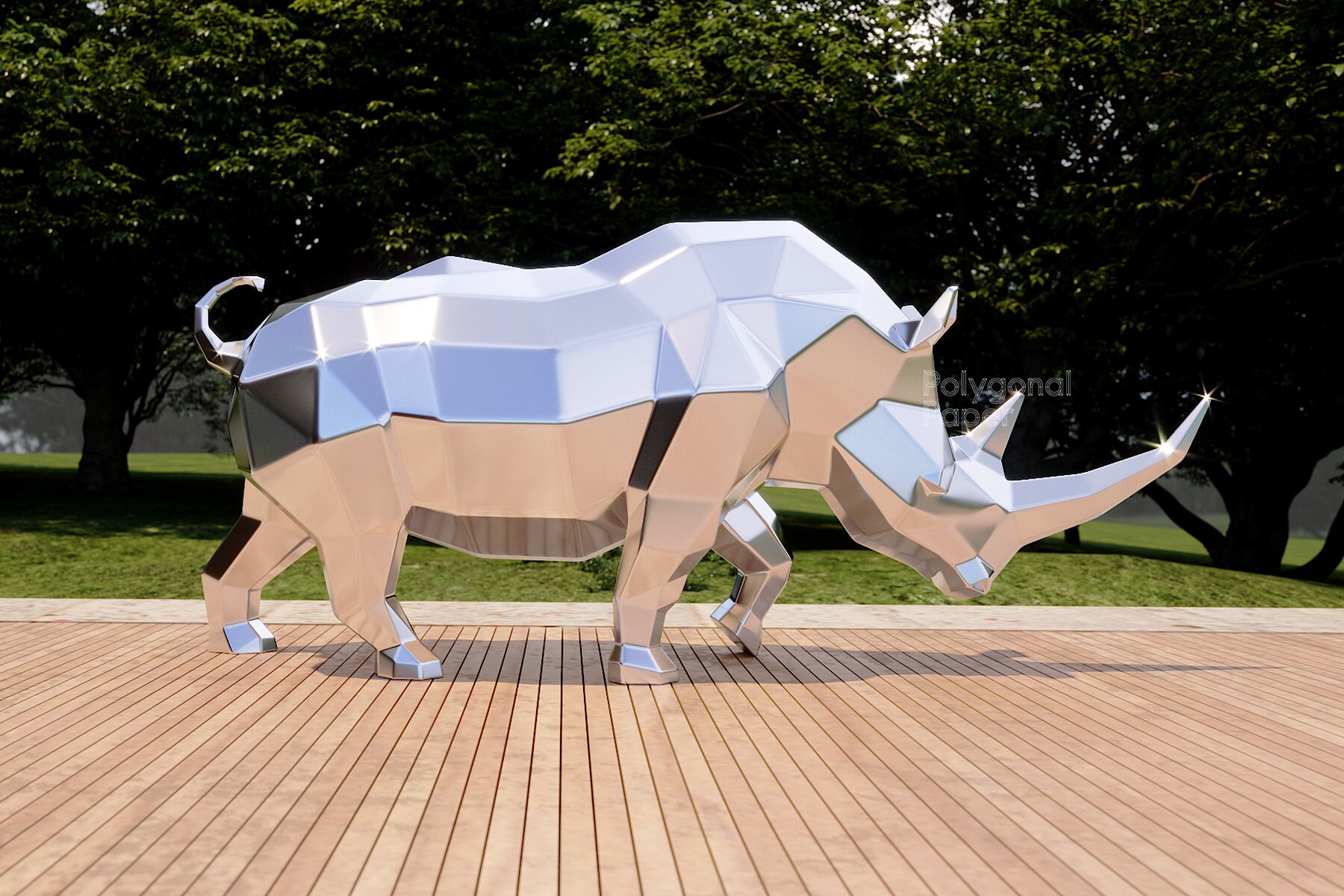 Rhino in DXF Format for Assembly From Metal. Template for Etsy Canada