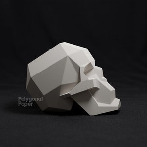 Human Skull: Digital Files for Papercraft. Printable PDF Template, SVG Drawings for Plotter. 3d Origami Low Poly Model DIY.
