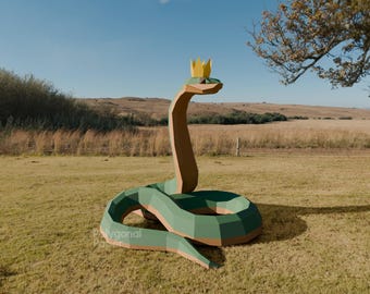 DIY Papercraft Snake Sculpture: 160cm, PDF & SVG Templates