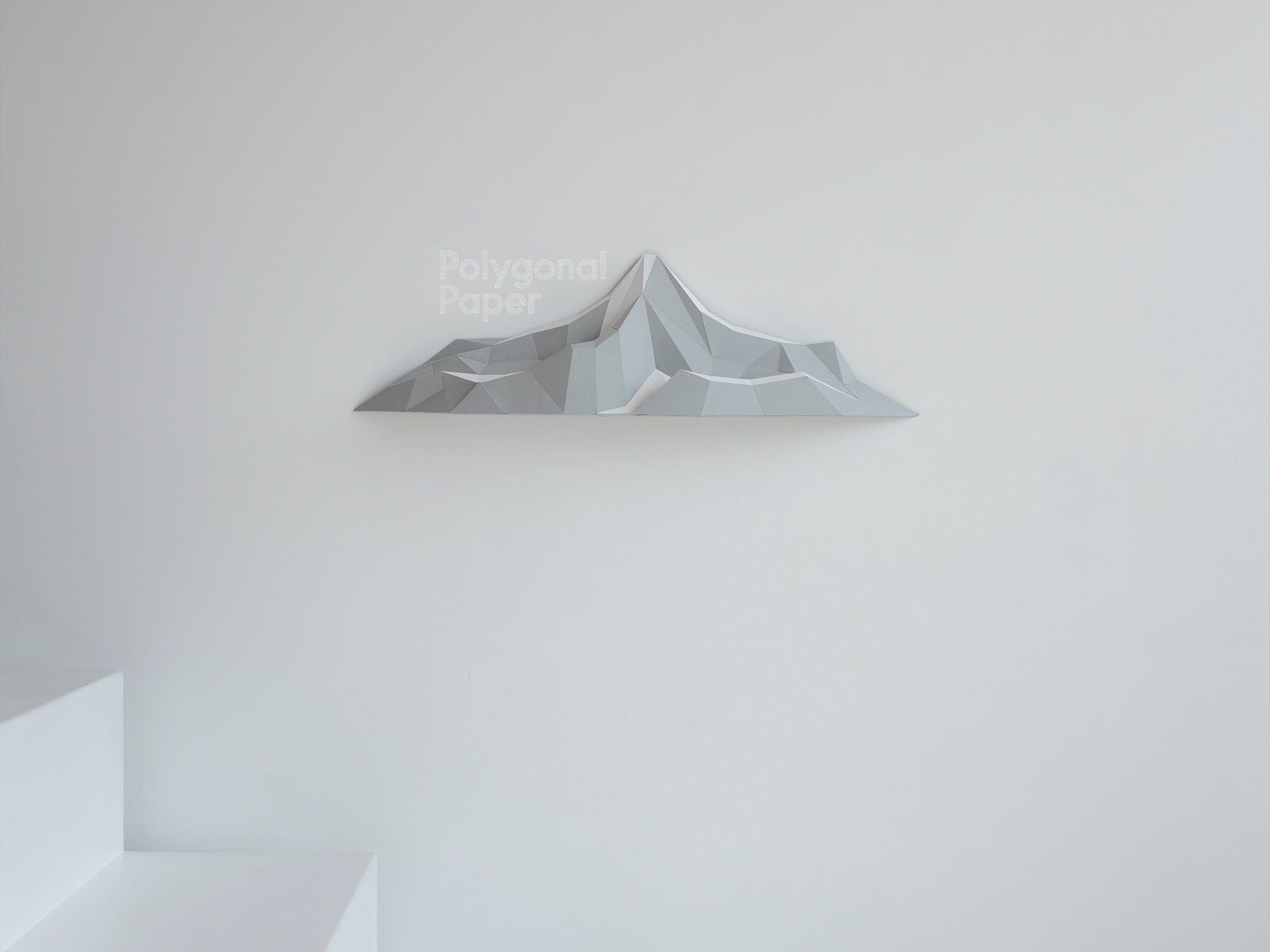 Mountain: DIY Papercraft Sculpture. Printable PDF Template, DXF ...