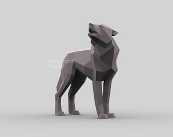 Wolf: DIY Sculpture. DXF Templates for Laser Cutting, Bending and Welding for Sheet Metal.