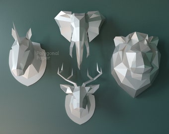 DXF drawings bundle: 4 sculptures by Natalia Pogudina for assembly from sheet metal 1.5 mm thick and your face on the brand