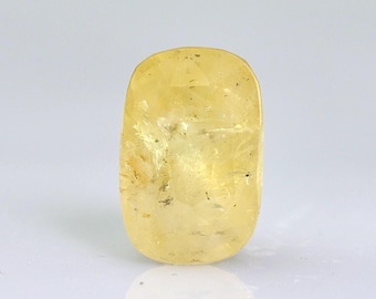 100% Natural Yellow Sapphire | 6.42 Carat| Cushion Cut | Unheated Untreated Gemstones| Colour Sapphire| Eye Clean Certified Gemstones.