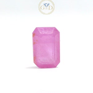 Rubí rojo natural de África natural 2.91 Ct Piedra preciosa suelta certificada Rubí en forma de rectángulo facetado Piedra preciosa de rubí suelta de calidad superior