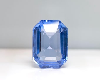 Natural Ceylon Blue Sapphire 7.35 Ct | Loupe Clean Sri Lankan Sapphire | Unheated Untreated Loose Gemstone | Rare Quality Blue Sapphire