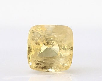 Ceylon Natural Yellow Sapphire | 6.55 Carat| Square Mix Cut | Unheated Untreated Gemstones| Colour Sapphire| Eye Clean Certified Gemstones