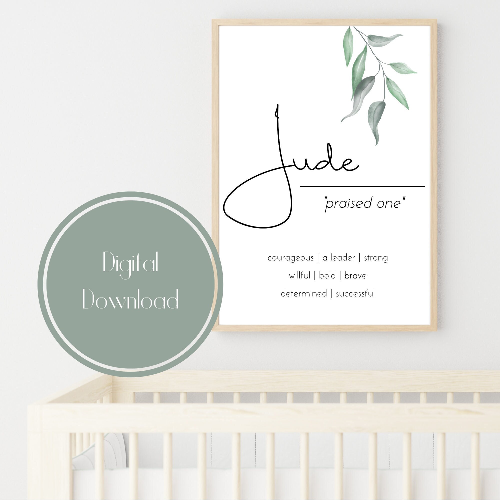 Personalised Baby Name Printable, New Born Baby Gifts, Name Meaning ...