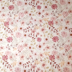 REST 80 CM | Pastel flower raspberry | Cotton jersey