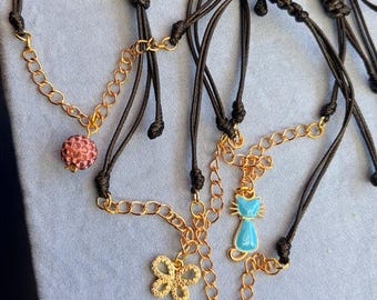 Handmade Adjustable Charm Bracelet for Women – Friendship, Boho, Personalized Gift Jewelry