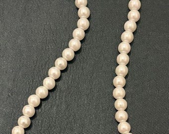 Pearl Beaded Necklace-Black and White Pearl Necklace,