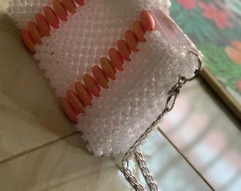 Handmade Beaded Bag-Crystal Bead Purse-Mini Beaded Handbag