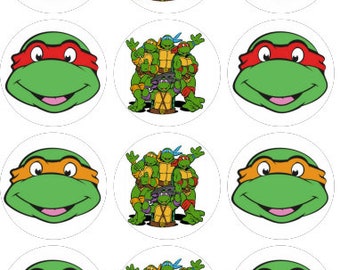 80's Teenage Mutant Ninja Turtles pre cut edible images