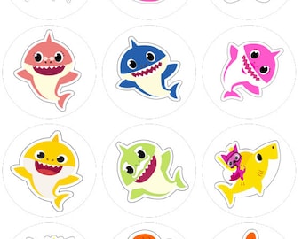 Baby Shark pre cut edible images