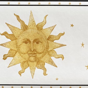 Bordo murale pre-incollato Sole, Luna e Stelle