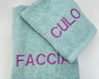 coppia di asciugamani Faccia&Culo
