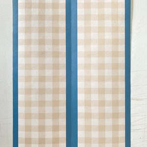Bordo per decorazione murale cameretta tartan blu e beige