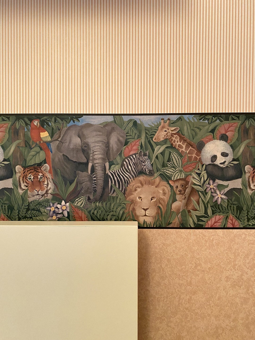 Mural Border for Wall Decoration, Furniture Cladding, Jungle Style
