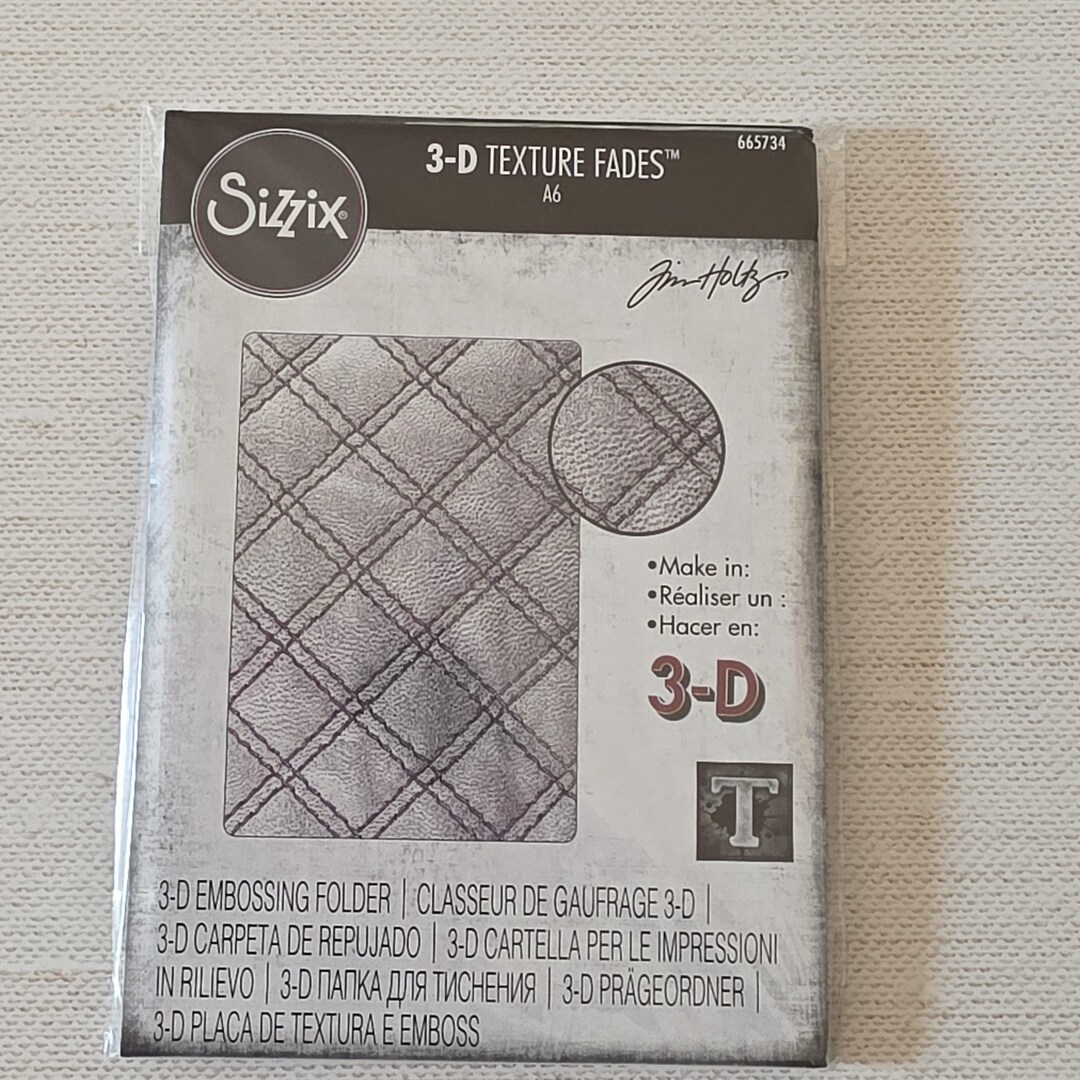 Sizzix - TIM HOLTZ - 3D Texture Fades Embossing Folder - QUILTED - Etsy