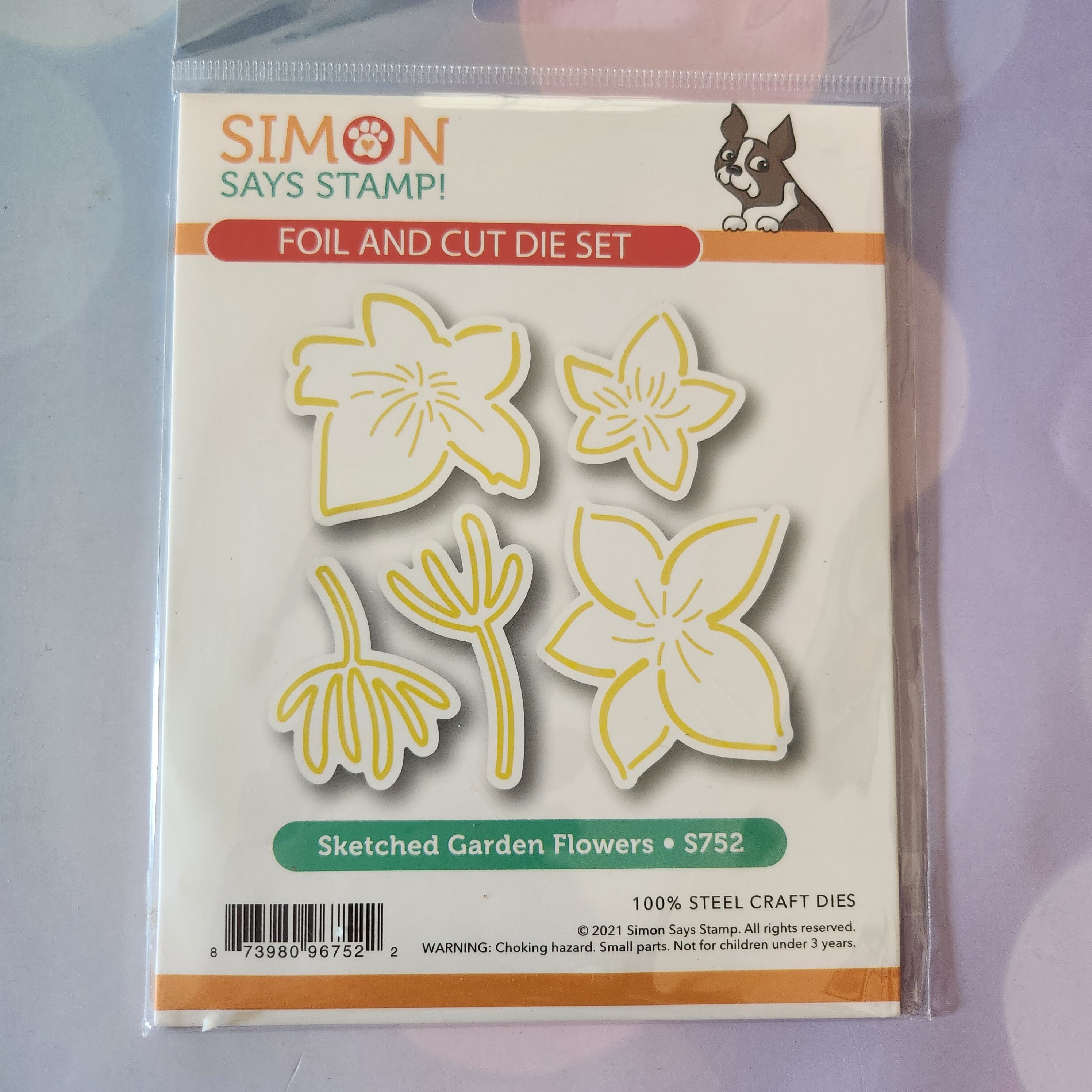 Simon Says Stamp - Foil and Cut Die Set - SKETCHED GARDEN FLOWERS ...