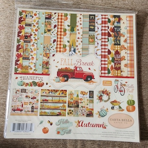 Carta Bella - FALL BREAK - 12 x 12 Collection Kit - scrapbooking papers papercraft card making - Autumn,