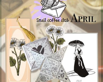 Snail-Mail April -Snail Coffee Club- von Kalter Kaffee Kunst - Post inspiriert von viktorianischen Zeit