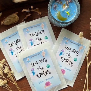 Glitterstickerset "Onder water" - 13 schattige, glinsterende stickers van de diepzee, koralen, schelpen en zeedieren.