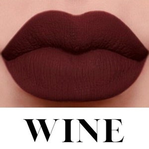 Wine Matte waterproof Lipstick, smudge free, Cruelty free, Vegan Liquid Matte Lipstick, Long Lasting, Waterproof , Vivid colors,