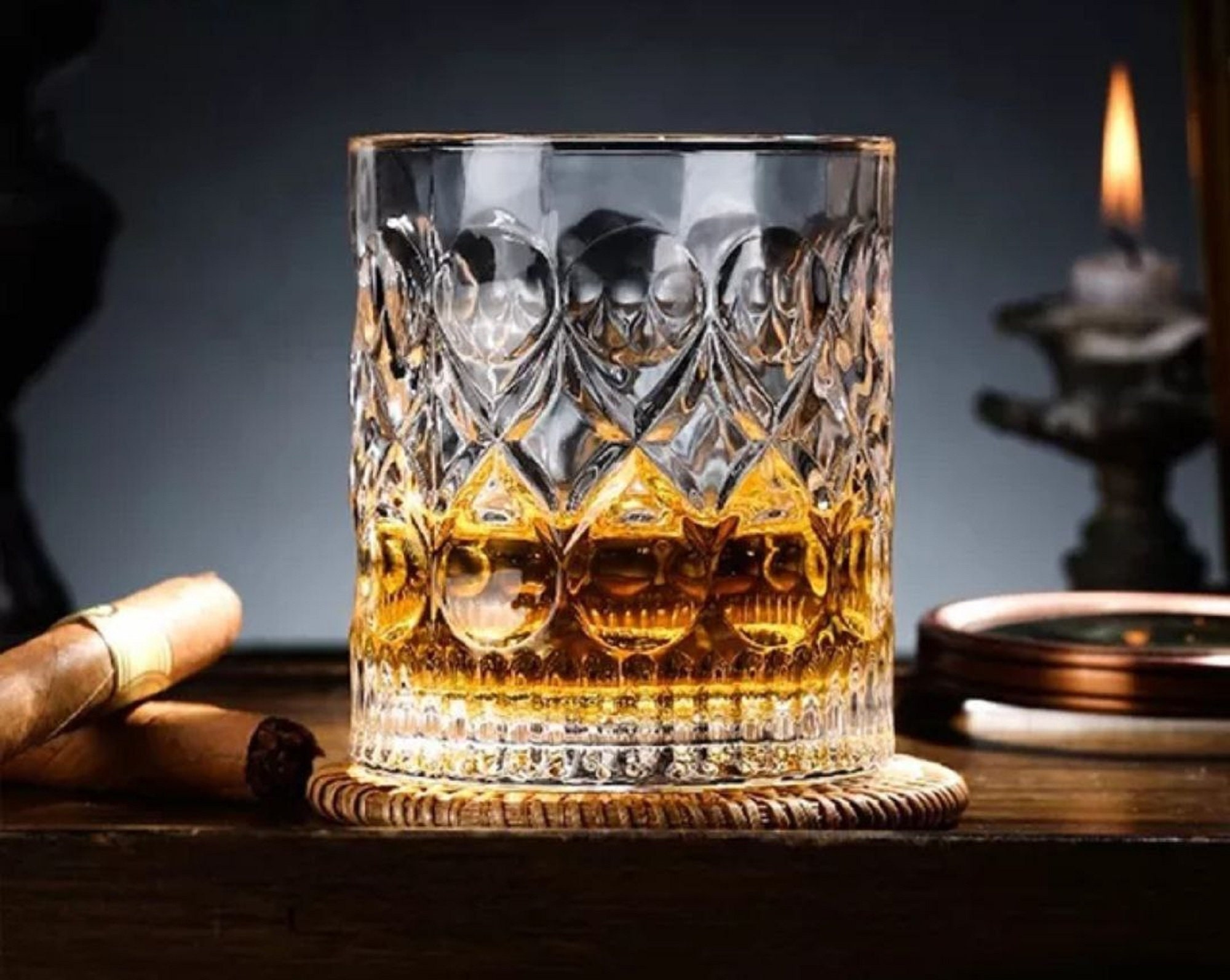 Ungkarl Atomisk kulstof Whiskey Glasses Bar Crystal Whiskey Glasses Set Old Fashioned - Etsy