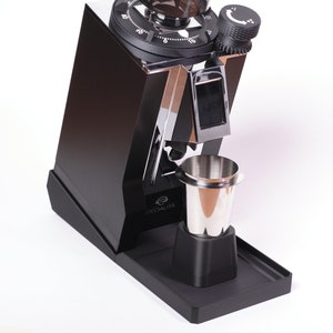 Eureka Mignon Set with Tilted Base Magnetic Front Tray Metallic Dosing Cup and Stand Low Retention Kit Reduced Coffee Spillage image 2