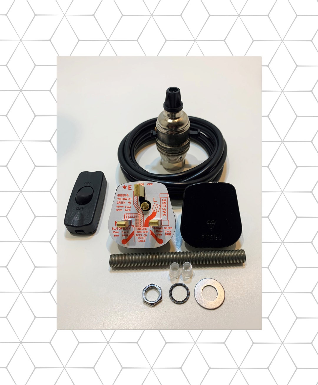 Table/desk Lamp Making Kit Fitting B22 Nickel Etsy UK