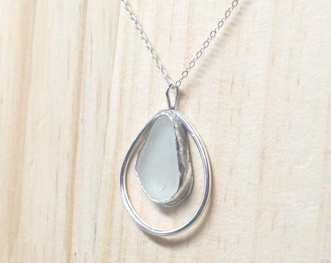 White Sea Glass Necklace