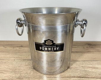 vintage French "POMMERY" Champagne cooler, ice bucket, wine, champagne bucket, vintage, aluminum, champagne cooler