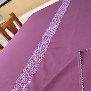 Copritavolo marocchino, Copritavolo fatto a mano, realizzato da donne nelle montagne dell'Atlante, ( 190 x 250 cm ) ( 74 "x99" ), artigiano marocchino, Copertina marocchina