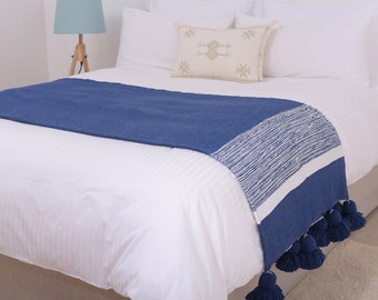 Cotton Blanket Throw,Navy Blue Cotton Blanket,Kids Quilted Cotton Blanket, Quilted Cotton Blanket, Cotton Baby Blanket, Woven Cotton Blanket