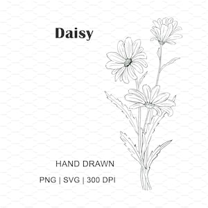 Daisy SVG, Daisy Bouquet svg, Flower Bouquet svg, Wildflower svg, Daisy Flower png, Commercial Use
