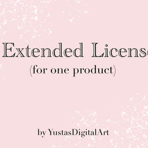 Extended license, One clipart set, Commercial license, Unlimited sales