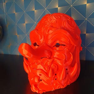 3Dプリント天狗マスク - 壁飾りやコスプレに