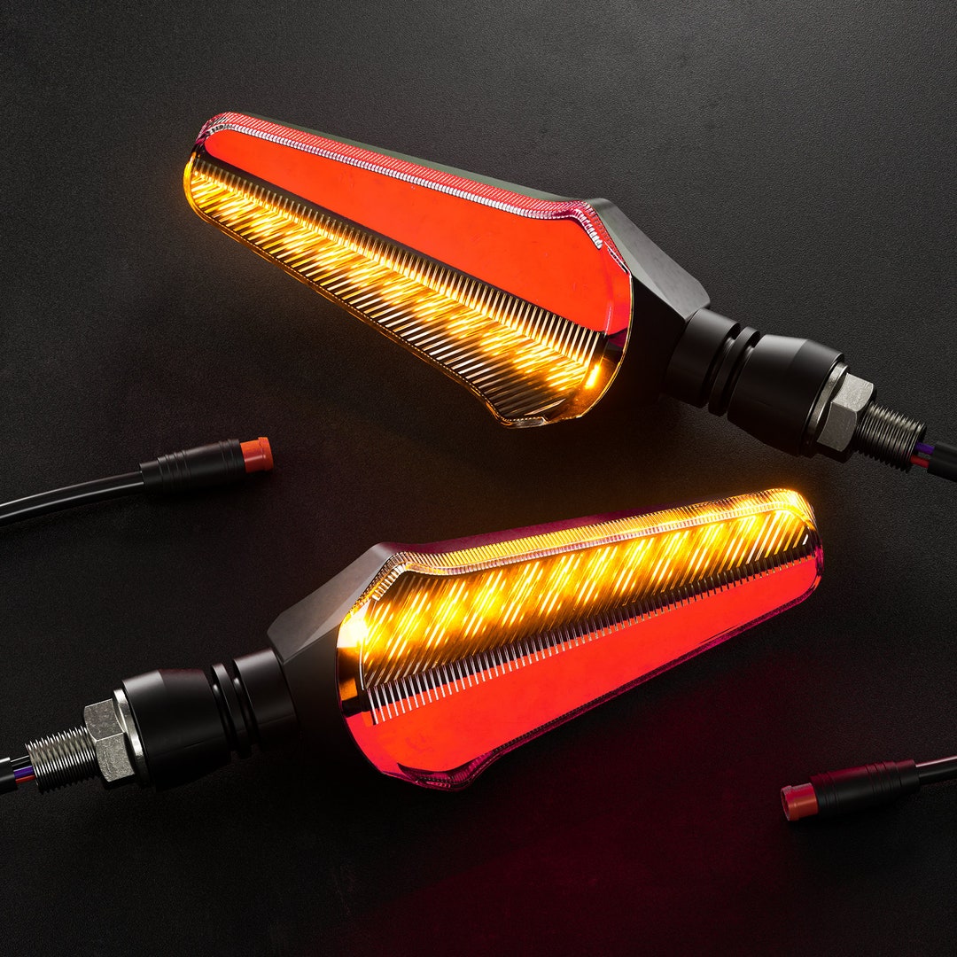 Red With Flowing LED Turn Signal Lights Kit for Super73 Etsy
