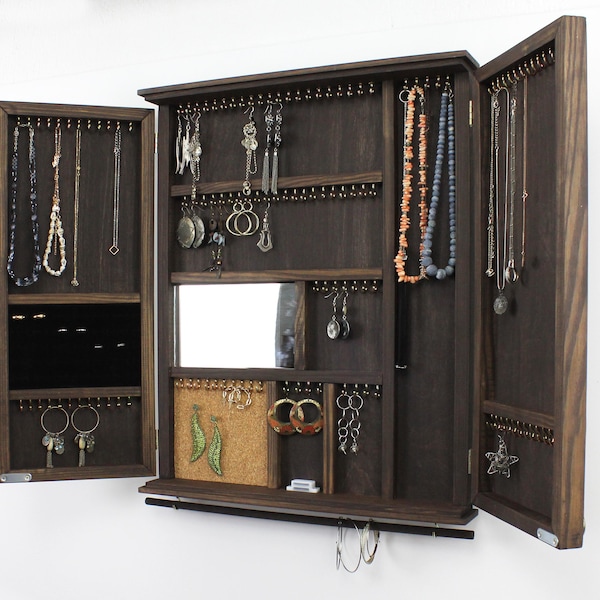 Organizador de joyas para colgar en la pared / Organizador de joyas personalizado / Exhibidor de joyas personalizado