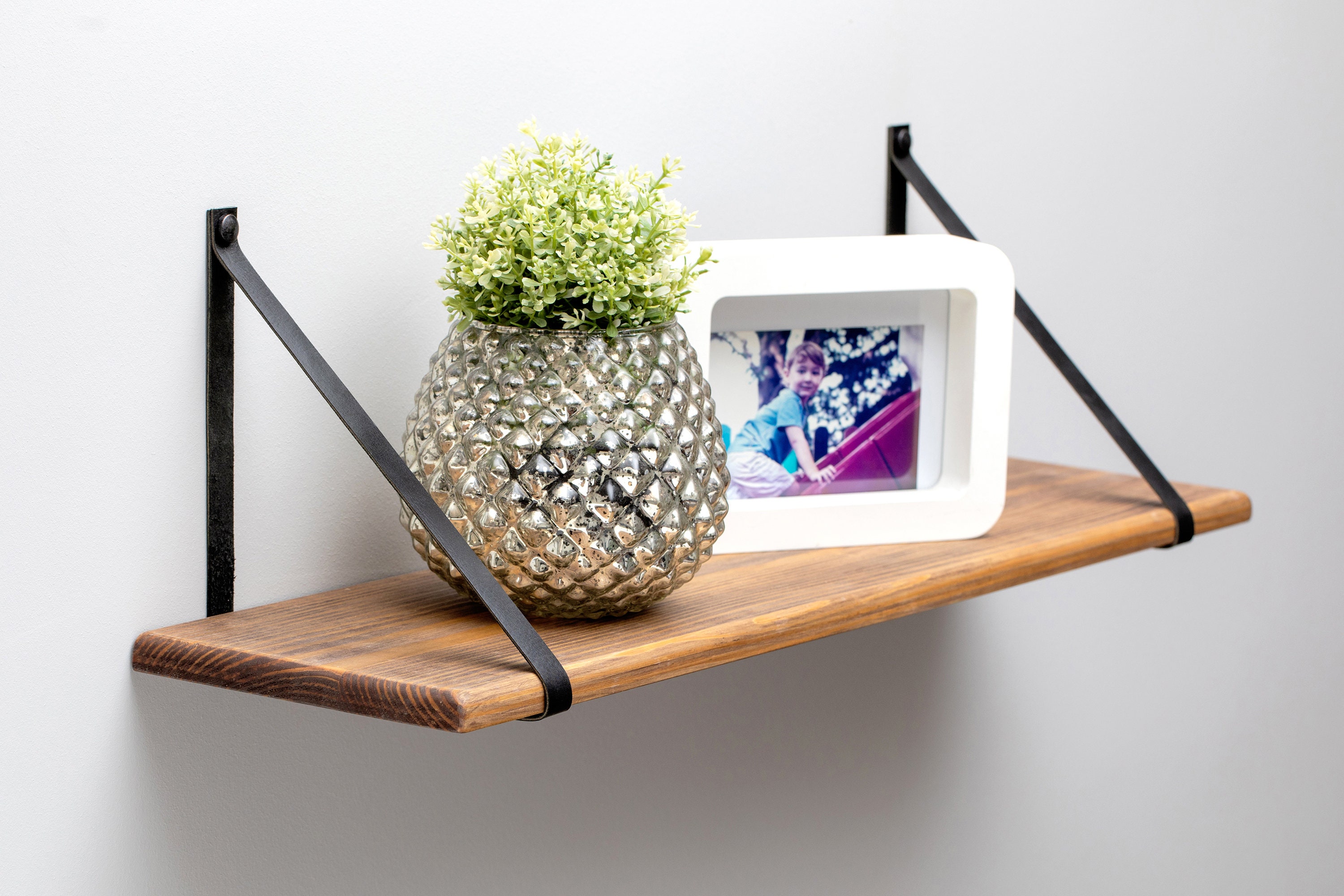 Floating Shelf Nursery Shelf With Leather Straps Hanging Etsy