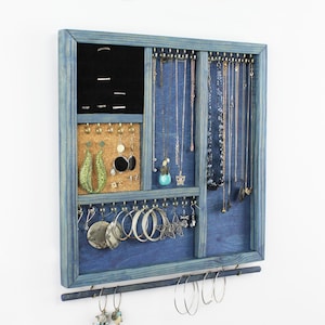Jewelry Display Cabinet / Wall Hanging Jewelry Organizer from Solid Wood