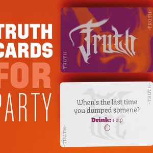 Juego de beber, Carta de la verdad, Verdad o desafío, Iniciador de fiesta, Tarjetas de juego