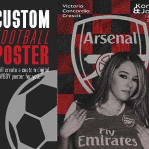 Póster de fútbol personalizado para él, Póster para él, Regalo para él, Póster de fútbol, Póster de cerveza, Regalo para él
