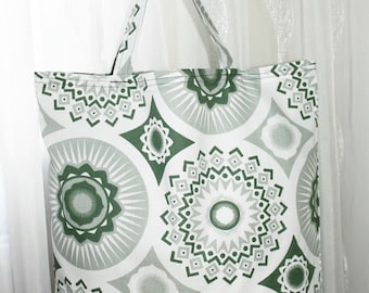 Cotton bag, tote bag, shopping bag with short handles, solid handwork