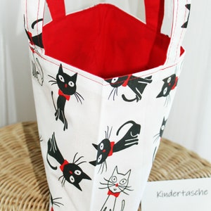 Children's bag with snap fastener, kindergarten bag, handmade, sustainable and ecological image 3