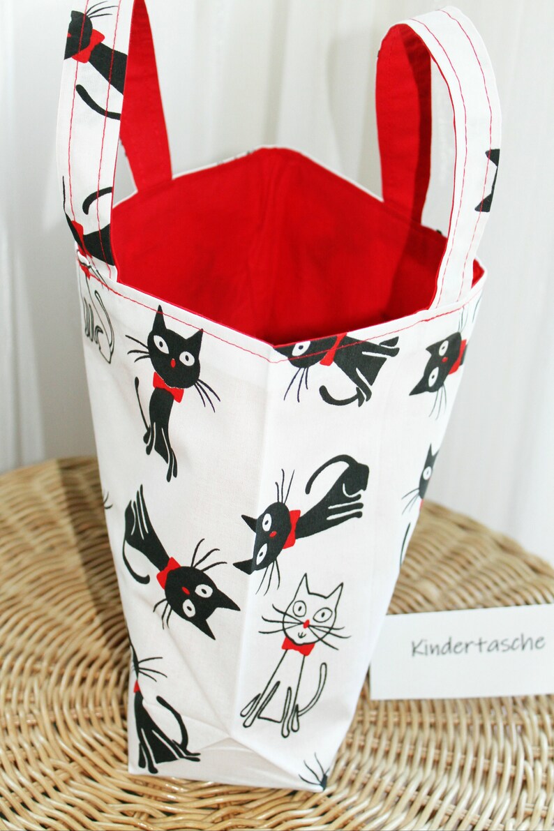 Children's bag with snap fastener, kindergarten bag, handmade, sustainable and ecological image 3