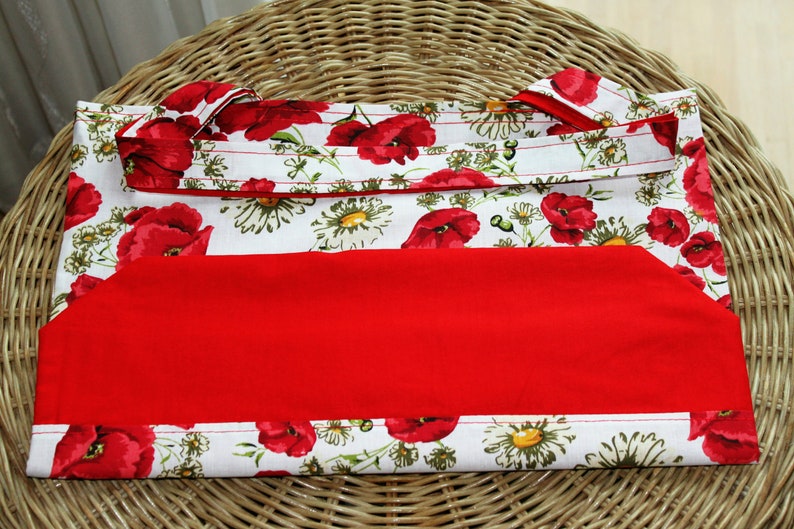 Einkaufstasche mit Cover, Wendetasche mit Hülle, Baumwollbeutel, Shopper, solide Handarbeit Bild 9