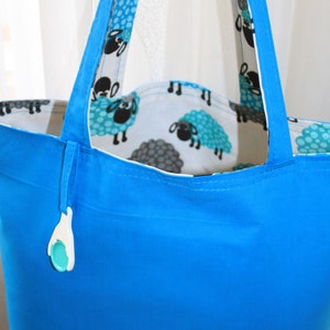 Einkaufstasche ,Wendetasche , Baumwolltasche, Shopper, solide Handarbeit Bild 7