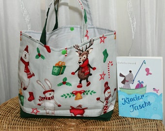 Children's Christmas bag, children's bag with press stud, kindergarten bag, gift packaging