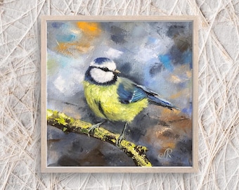 Bird Original Oil Painting Animal Painting Birds Wall Art